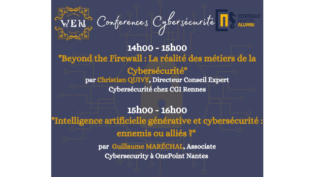 Conférences sur le thème de la cybersécurité à l'occasion du Week-End Nantralien