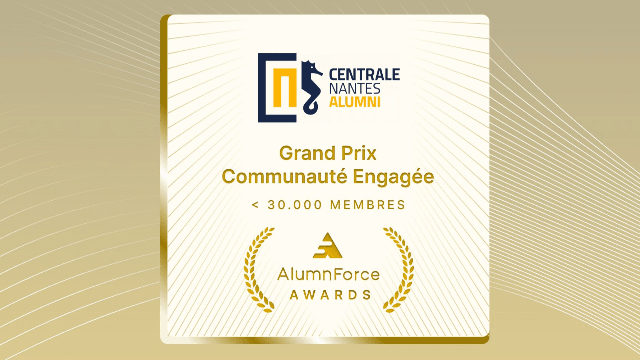 🎉 Pour la deuxième année consécutive, Centrale Nantes Alumni (CNA) reçoit l’Award de la Communauté Engagée !