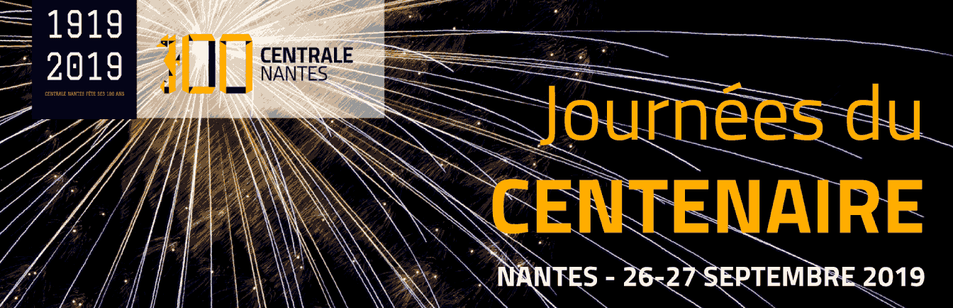 Bandeau journées du Centenaire - Centrale Nantes - 26 et 27 septembre