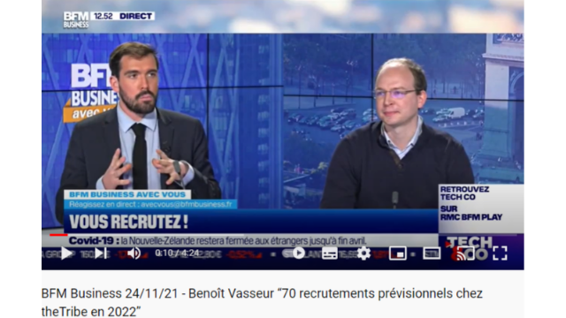 The Tribe se déploie en France et recrute 70 personnes explique Benoît Vasseur (2008) co-fondateur