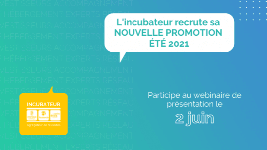 Promotion été 2021 - Webinaire de présentation de l'incubateur !