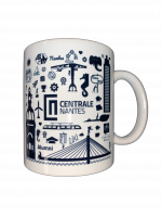 Mug / blanc - bleu marine - Edition du Centenaire (Frais de port éventuels selon destination)